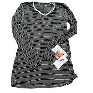 Kickee Pants Long Sleeve Tee in Succulent Kenya Stripe NWT L